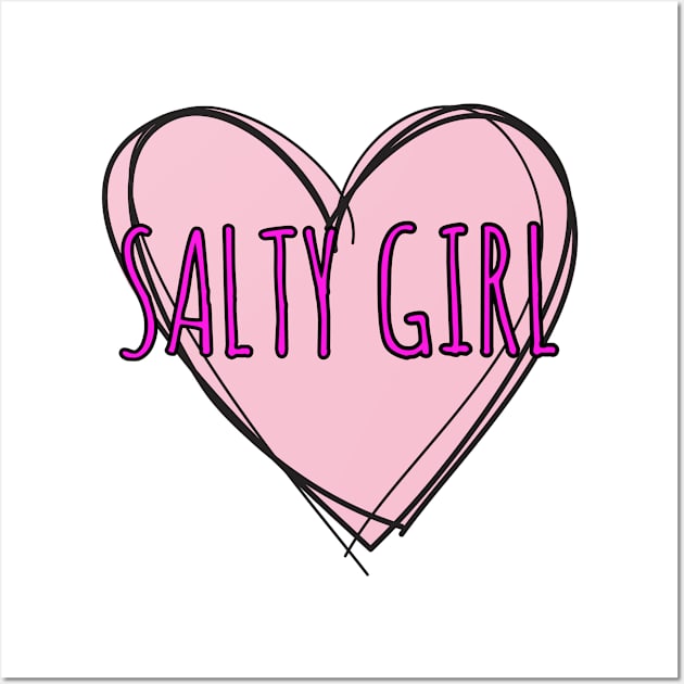 Salty girl beach girl surfer girl Wall Art by Coreoceanart